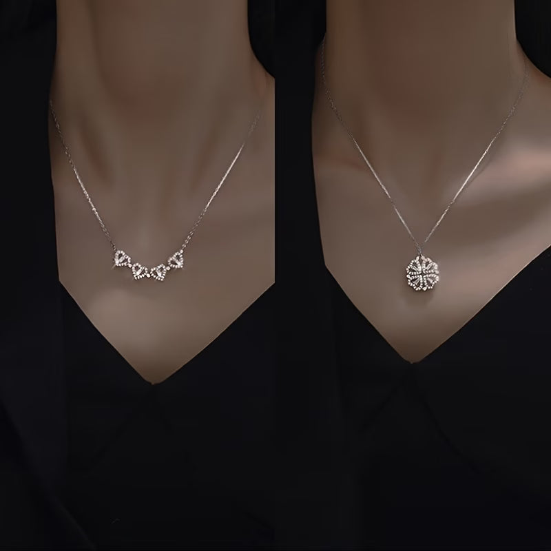 One-Style Two-Wear Lucky Clover Pendant