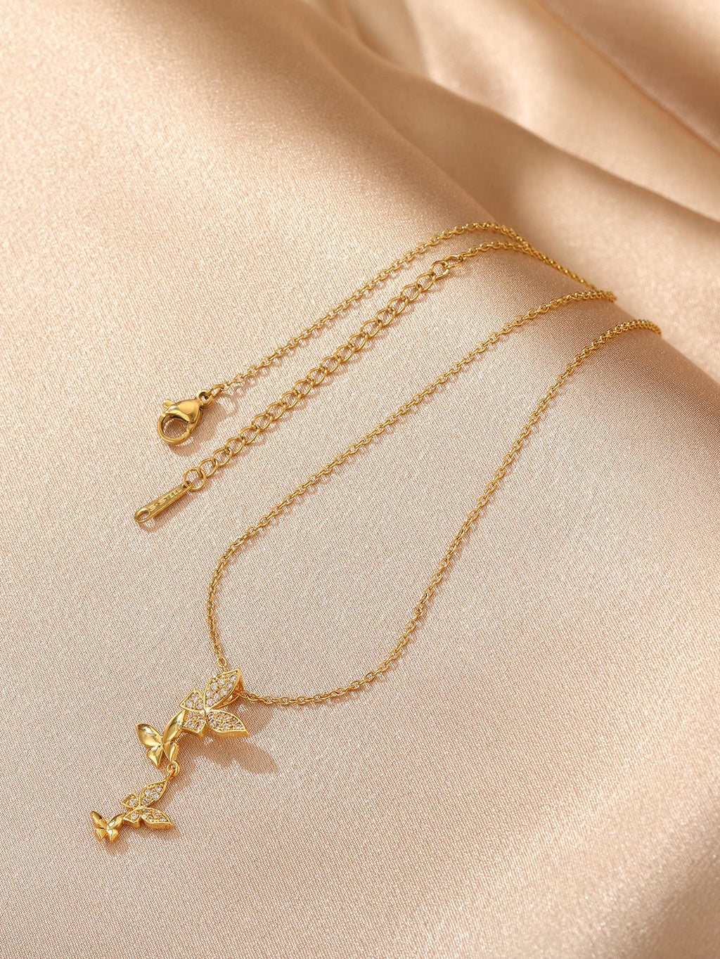 Stainless Butterfly Pendant Necklace