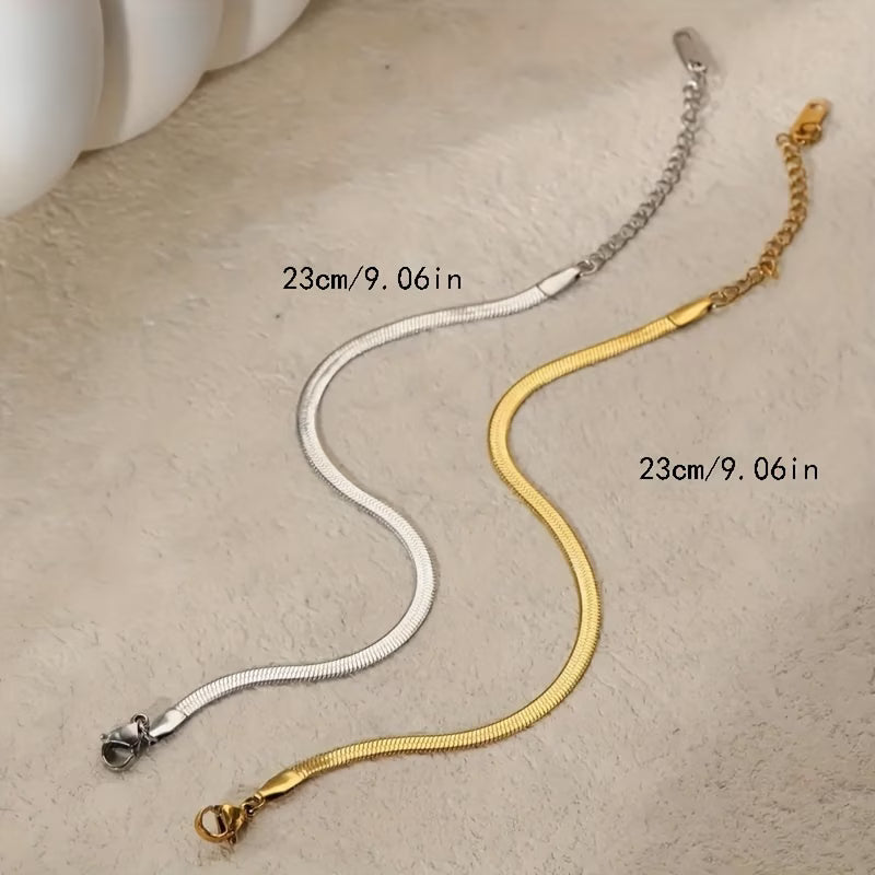 1pcs Retro Style Snake Bone 201 Stainless Steel Bracelets