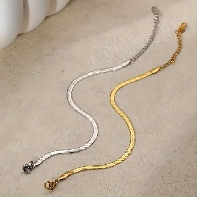 1pcs Retro Style Snake Bone 201 Stainless Steel Bracelets