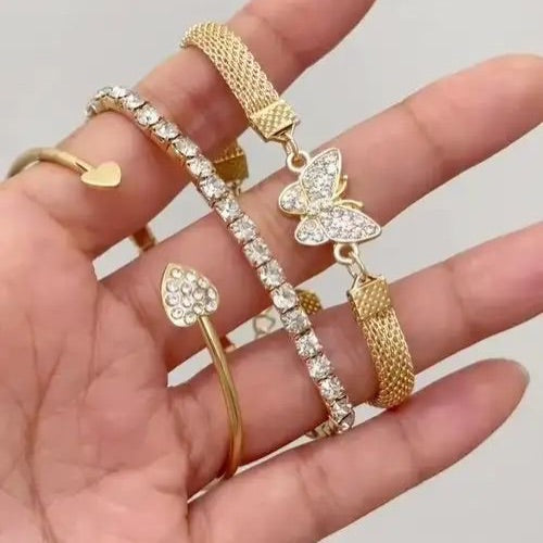 3pcs Animal Butterfly Design Women’s Bracelet Set