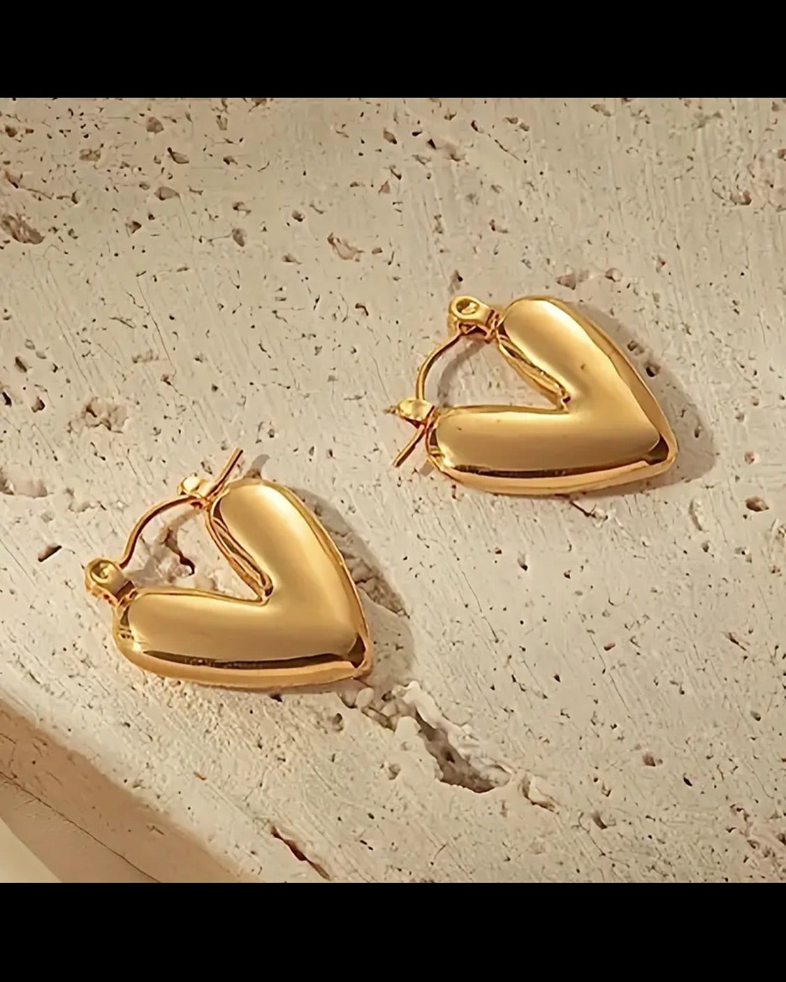 Heart Stainless Steel Stud Earrings