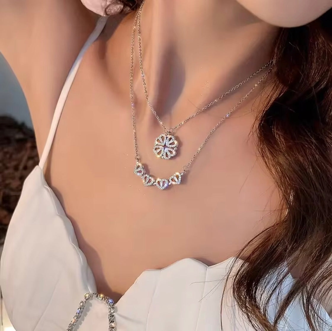 One-Style Two-Wear Lucky Clover Pendant