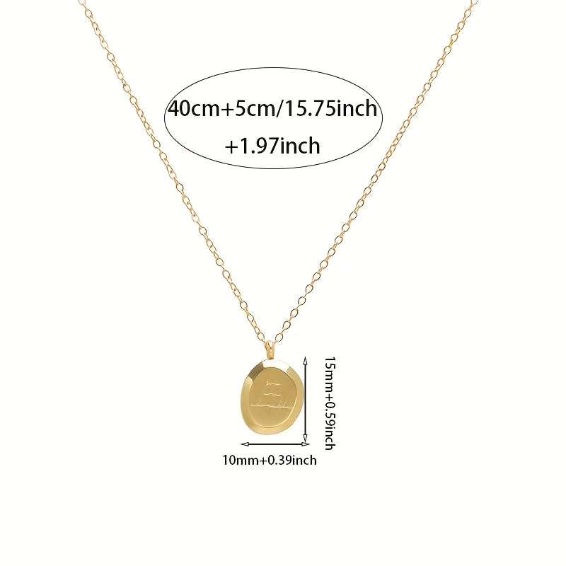 Stainless Steel Small Golden Bean Necklace