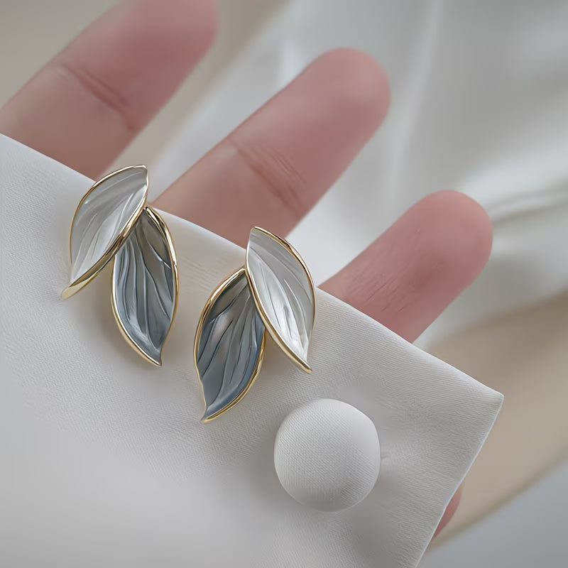 Elegant Leaf Stud Earrings