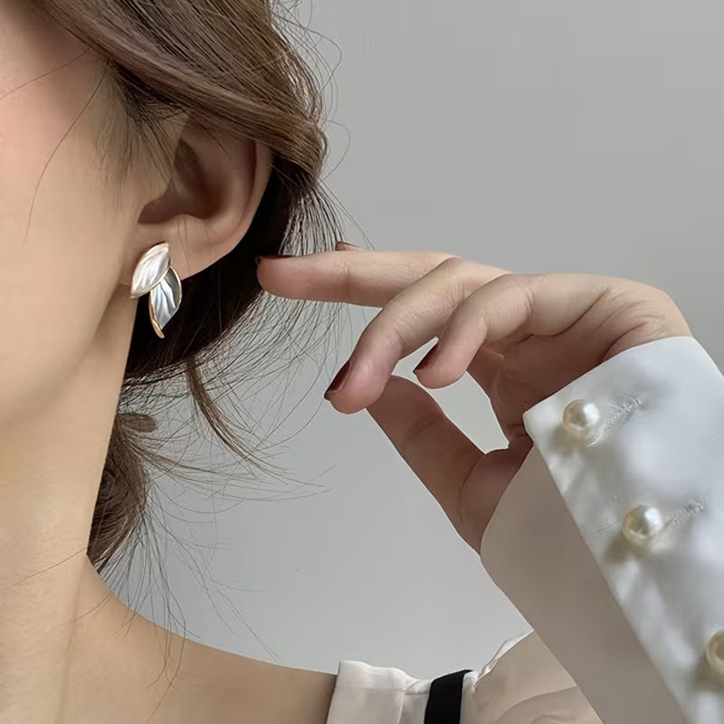 Elegant Leaf Stud Earrings