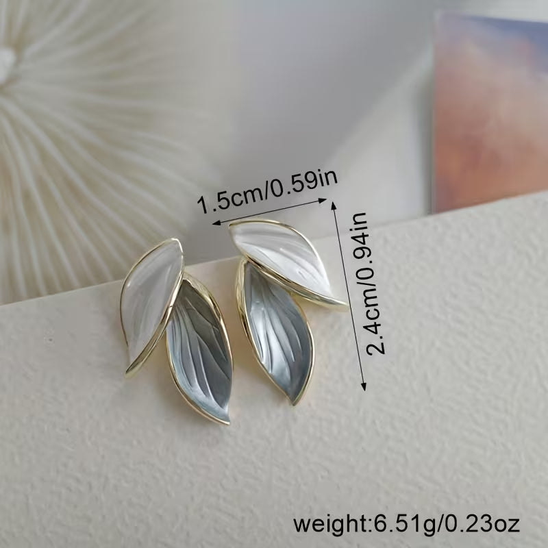 Elegant Leaf Stud Earrings