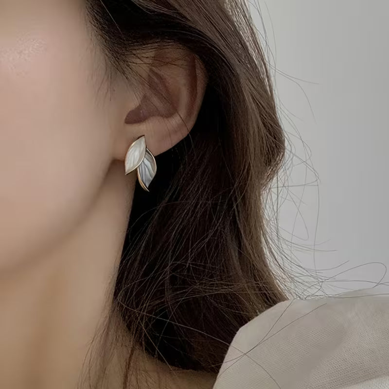 Elegant Leaf Stud Earrings