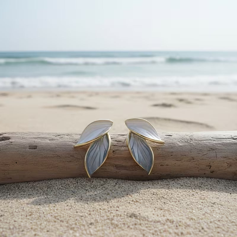 Elegant Leaf Stud Earrings