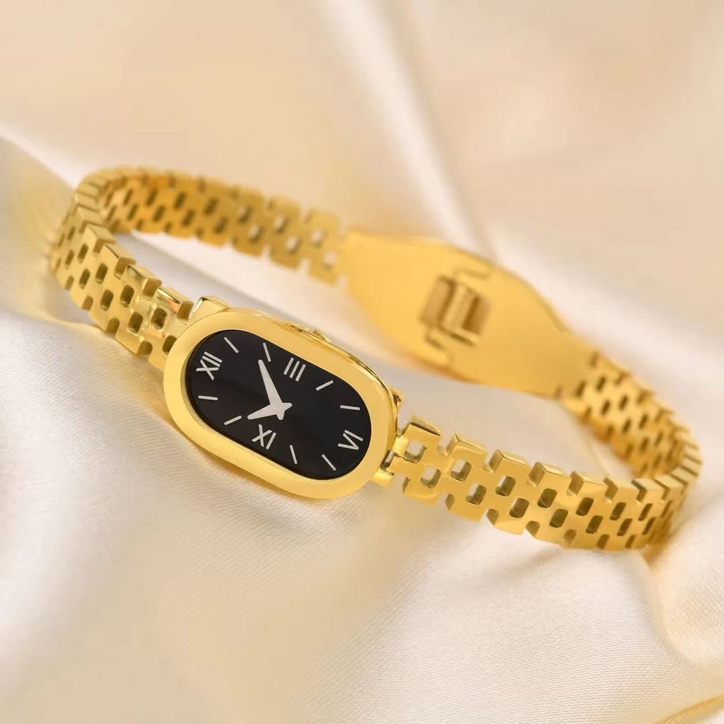 Roman Numeral Titanium Steel Bangle Jewelry