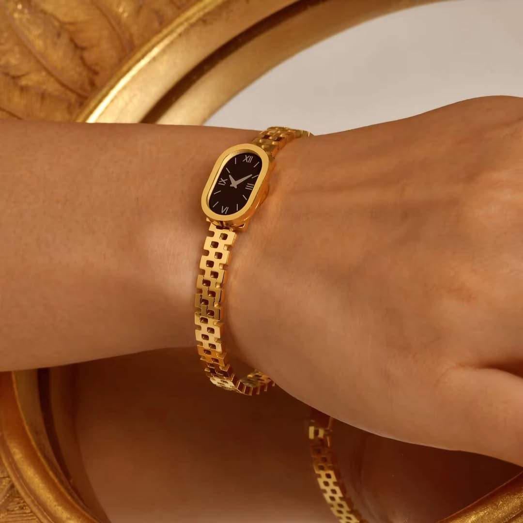 Roman Numeral Titanium Steel Bangle Jewelry