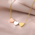 Three Heart Pendant Necklace