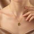 Stainless Steel Small Golden Bean Necklace