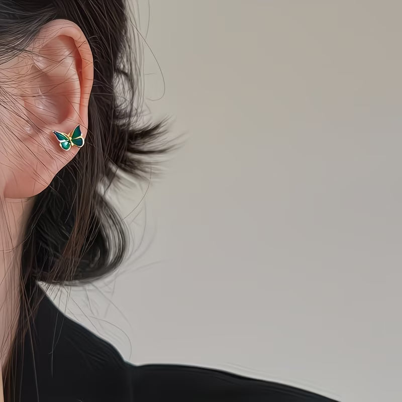 Emerald Green  Butterfly Earrings