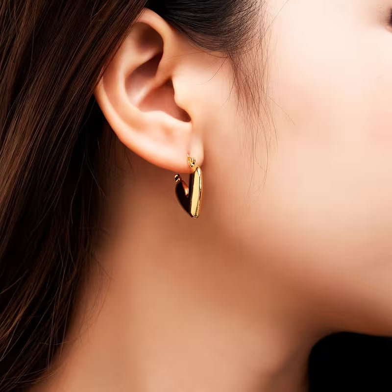 Heart Stainless Steel Stud Earrings