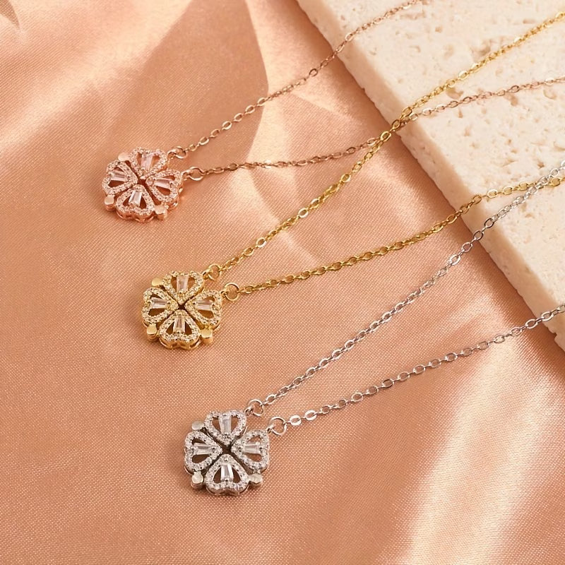 One-Style Two-Wear Lucky Clover Pendant