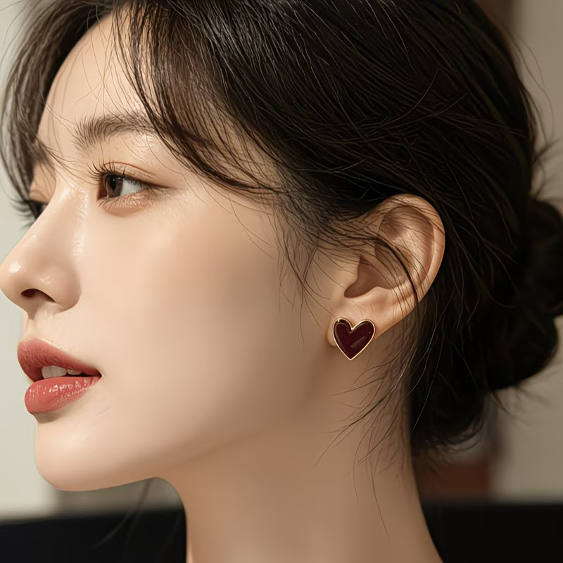 Minimalist Heart Earrings