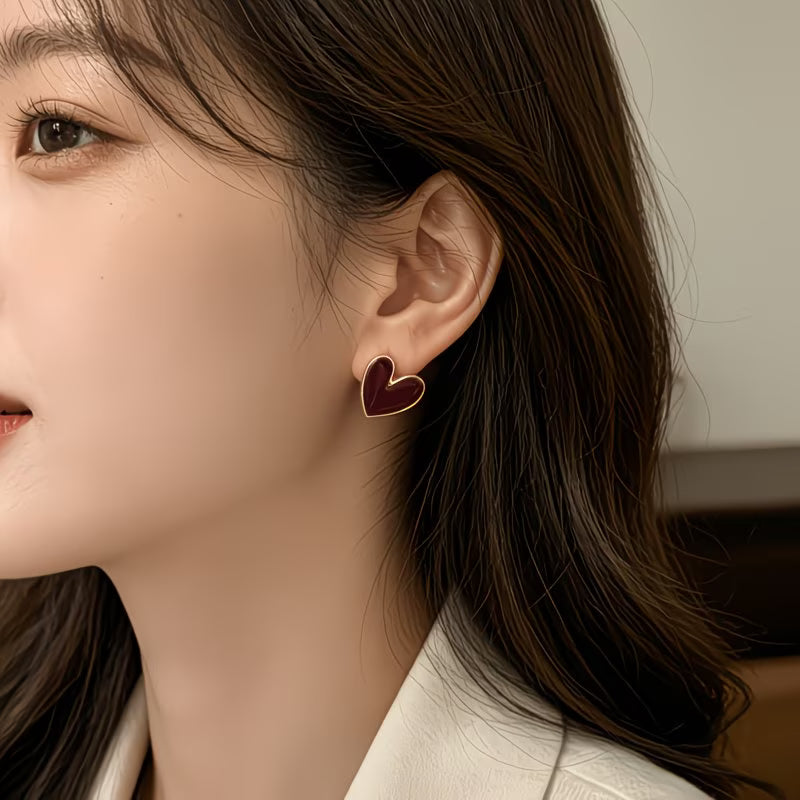 Minimalist Heart Earrings
