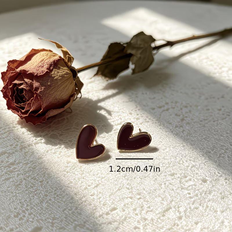 Minimalist Heart Earrings