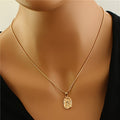Bohemian Rose Pendant Necklace