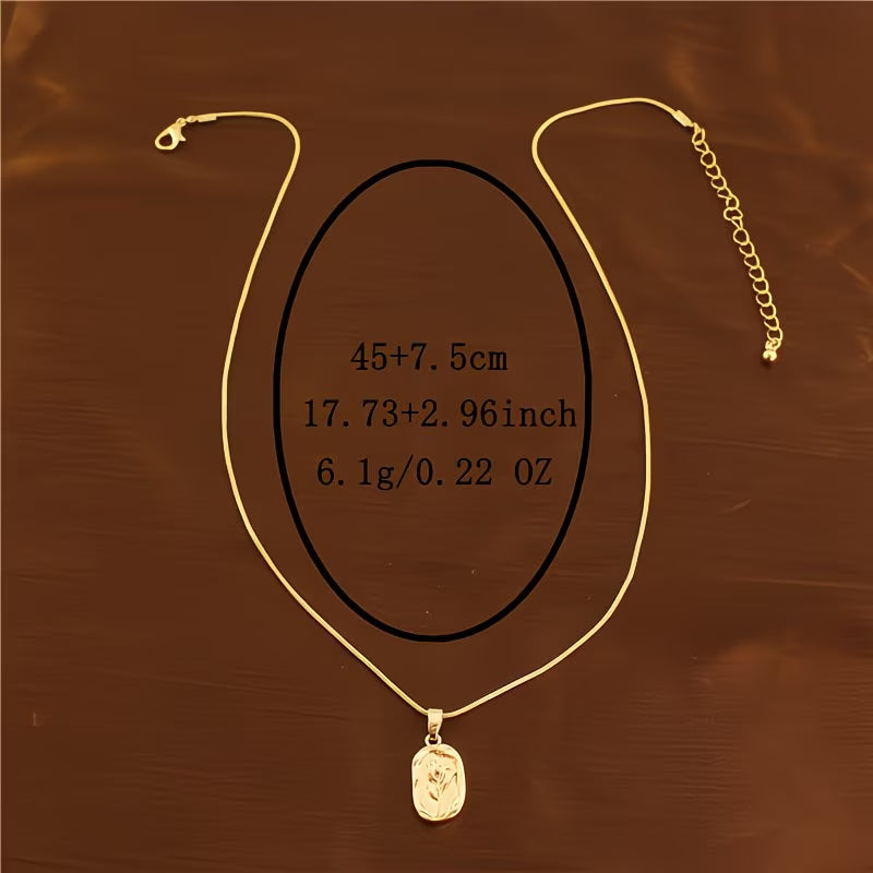 Bohemian Rose Pendant Necklace