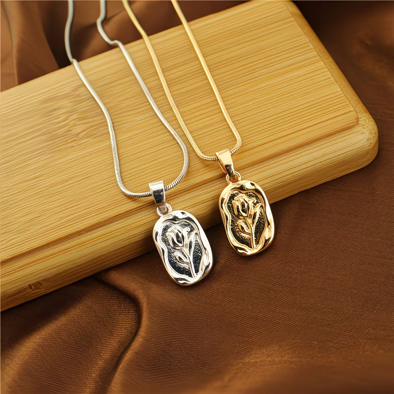Bohemian Rose Pendant Necklace