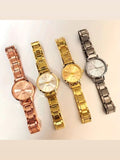1Pc Simple Round Pointer Quartz Watch
