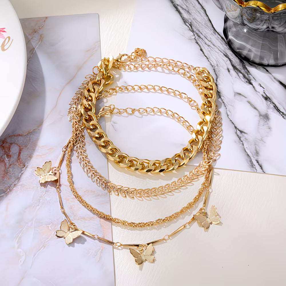 4-Piece Vintage Bracelet Set