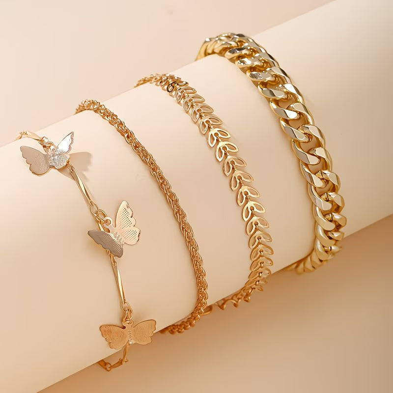 4-Piece Vintage Bracelet Set
