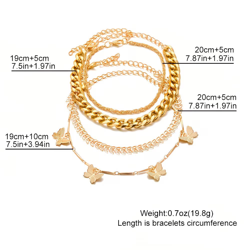 4-Piece Vintage Bracelet Set