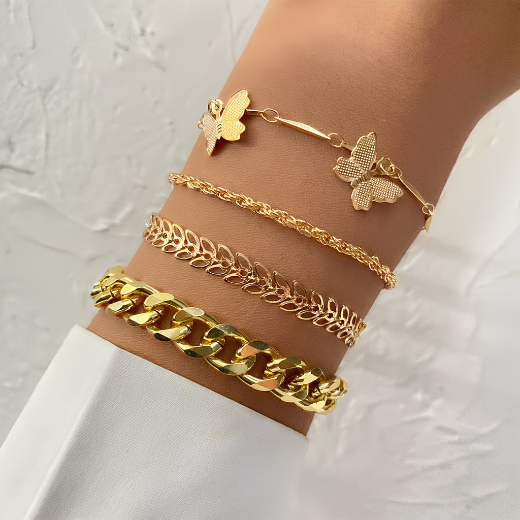 4-Piece Vintage Bracelet Set